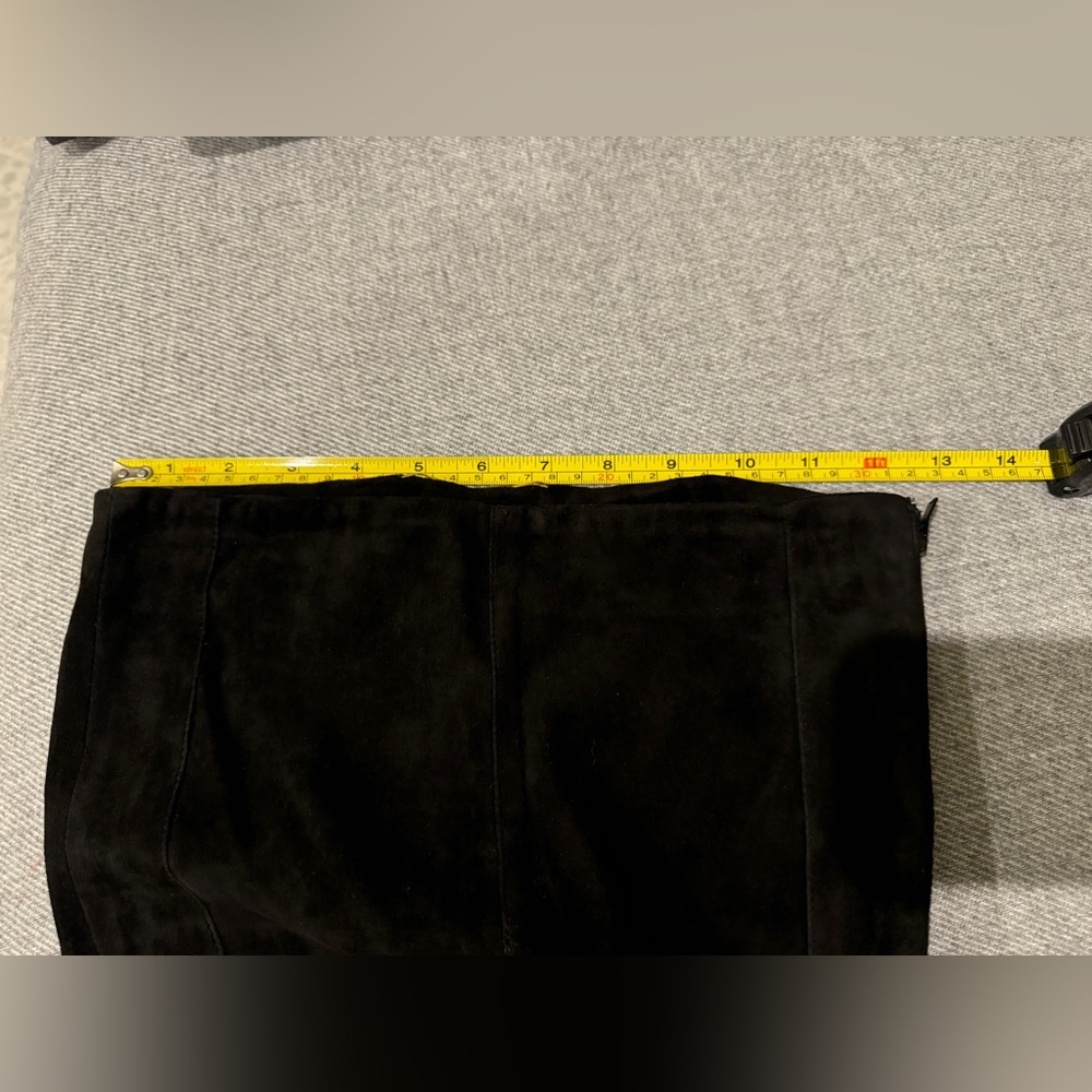 SAINT LAURENT Suede Biker Zipped Detailed Pants - Picture 13 of 13